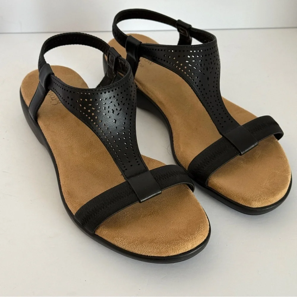 Croft & Barrow Lorelai Women's Comfort Flat Strappy Sandals Size 7